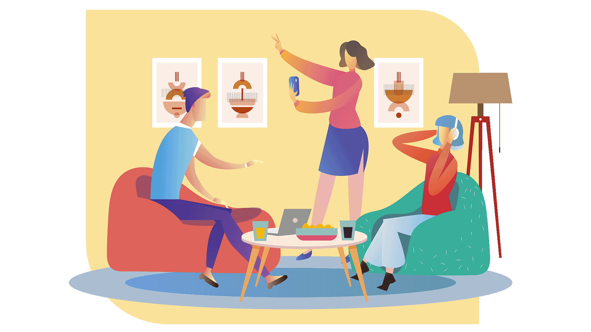 Famiglia felice e soddisfatta