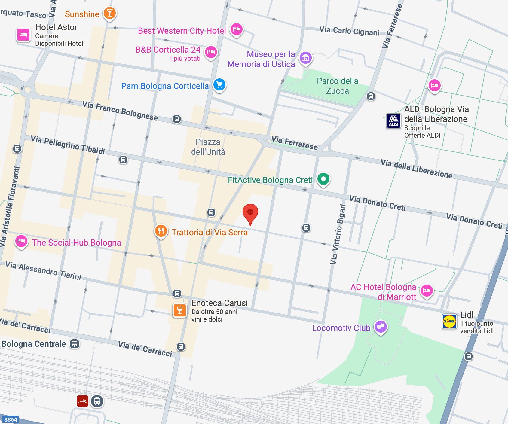 Mappa che localizza il luogo della sede